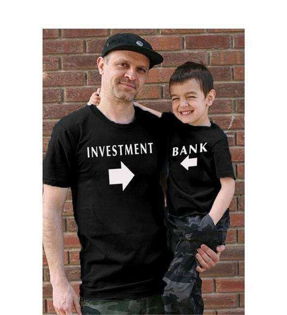 Tshirthane - İnvestment Bank Baba Oğul Giyim Siyah Tişört