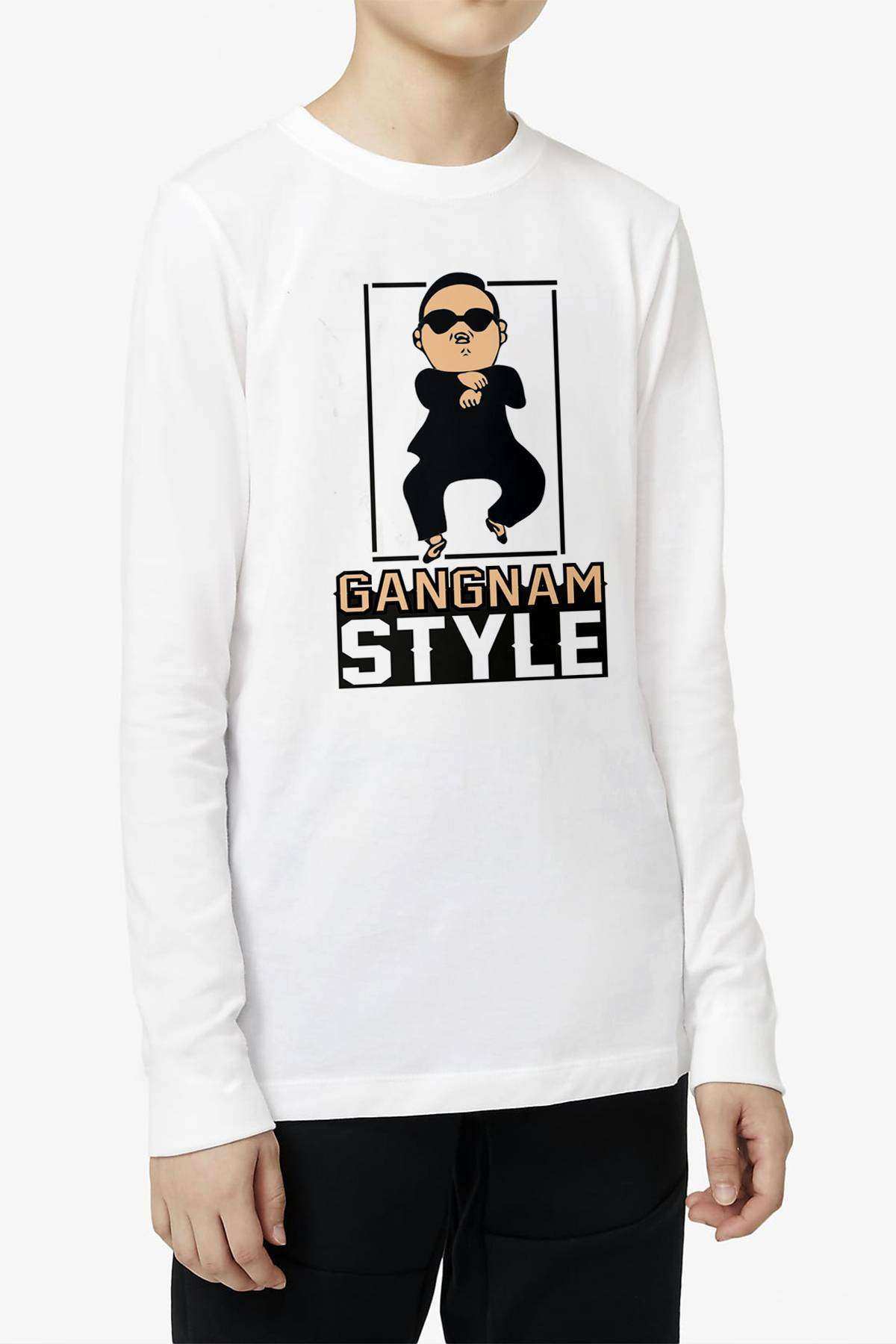 Gangnam Style Çocuk Ekru Long Sleeve Sweatshirt