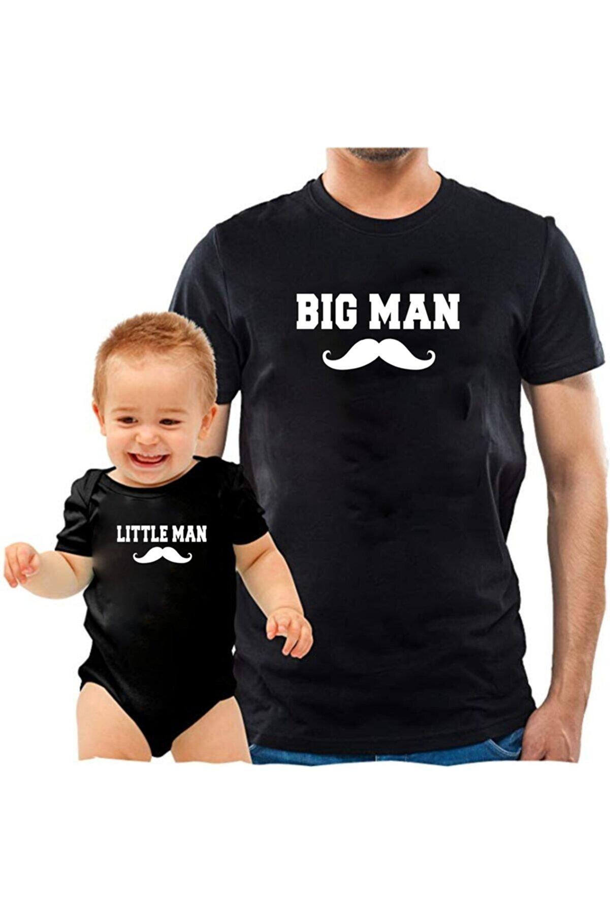 Big Man Little Man Baba Oğul Kız Tişört Zıbın Kombini
