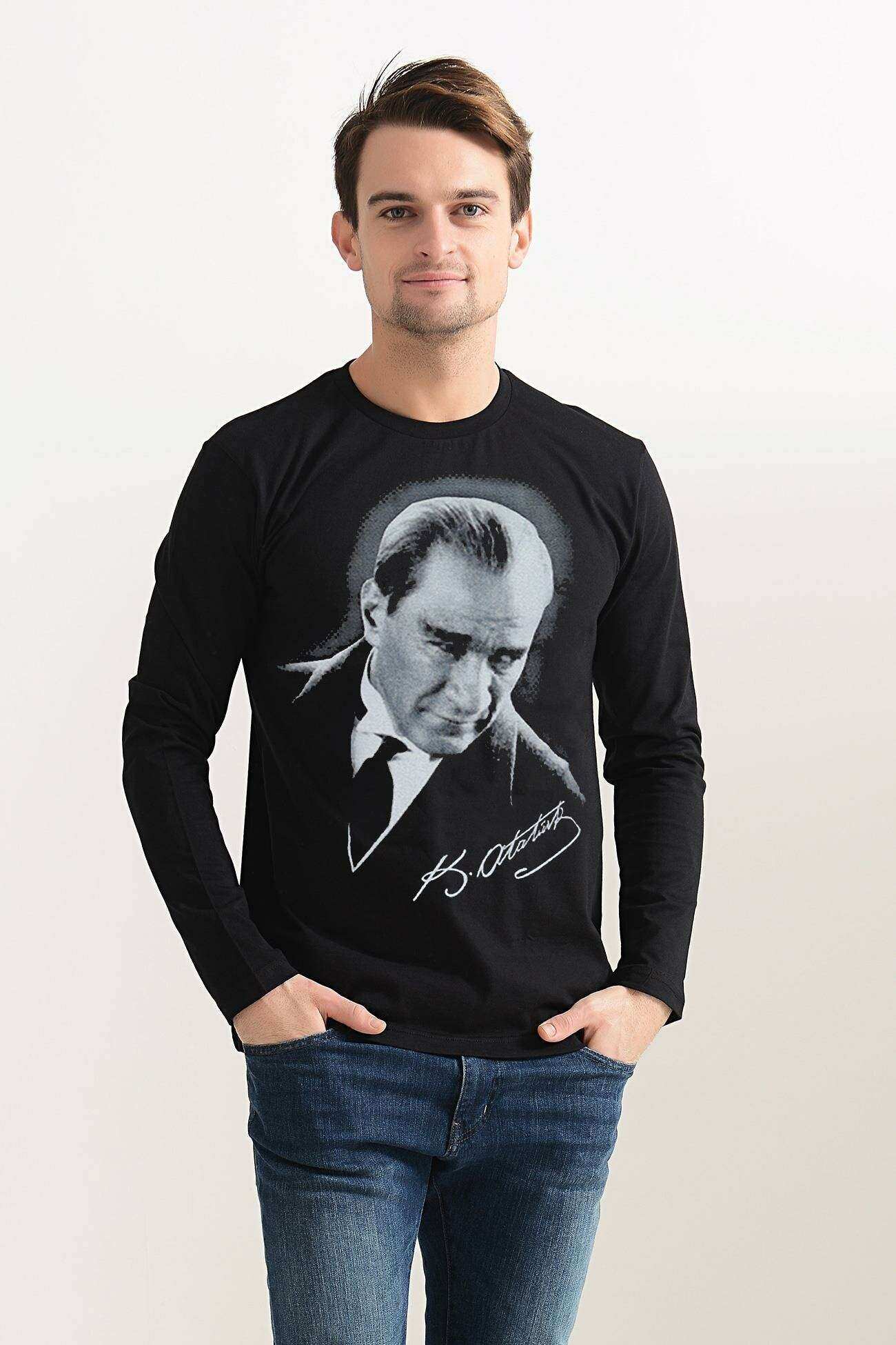 Tshirthane Atatürk Portre sweatshirt uzunkollu
